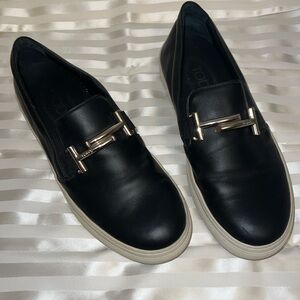 TOD'S double T Leather slip-on Sneakers size 37.5 EU